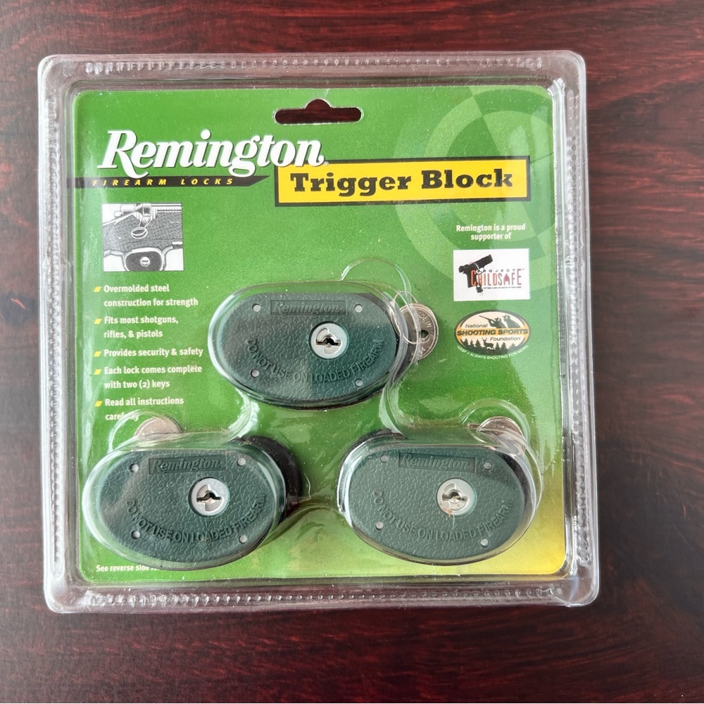 Remington 3 Pack Trigger Block Firearm Gun Locks Keep Weapons Safe 16599 NEW
